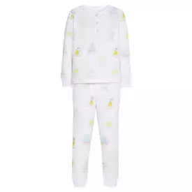 Ruffled Printed Jammies - Easter Eggs