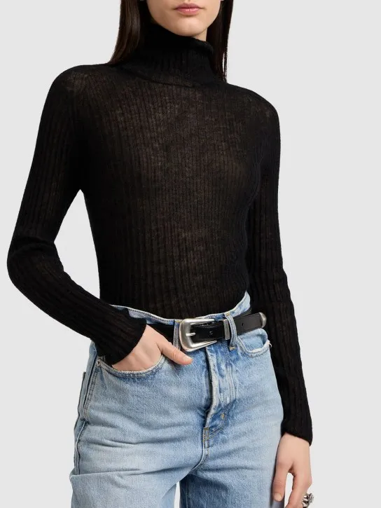 Saint Laurent   Mohair blend turtleneck sweater 