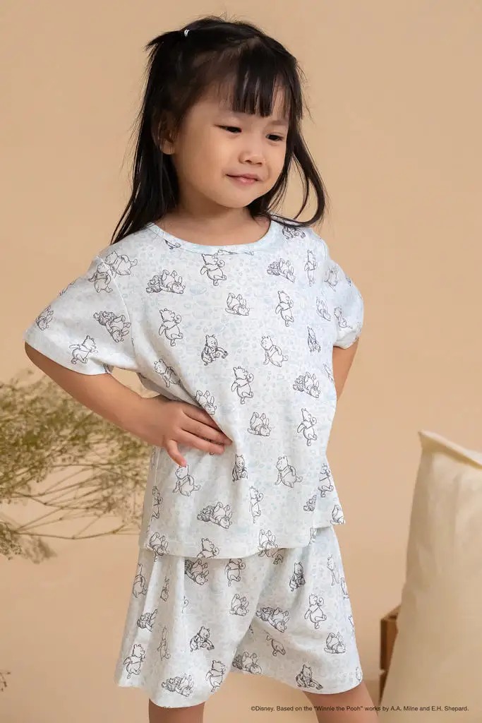 Short-Sleeve Pyjamas Set - Blue Hunny Pooh