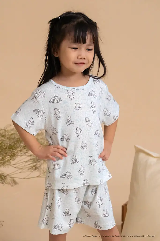 Short-Sleeve Pyjamas Set - Blue Hunny Pooh