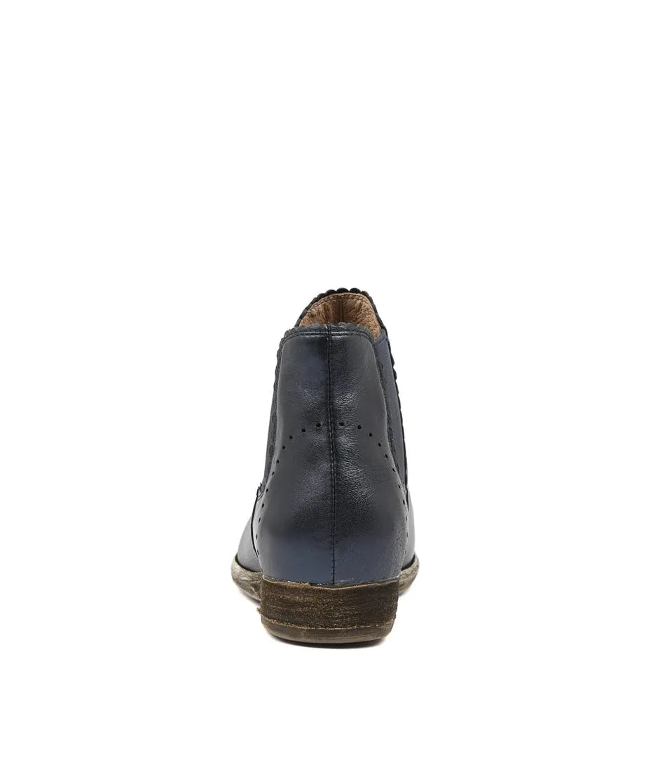 SILENT D Arand Navy Metallic Leather