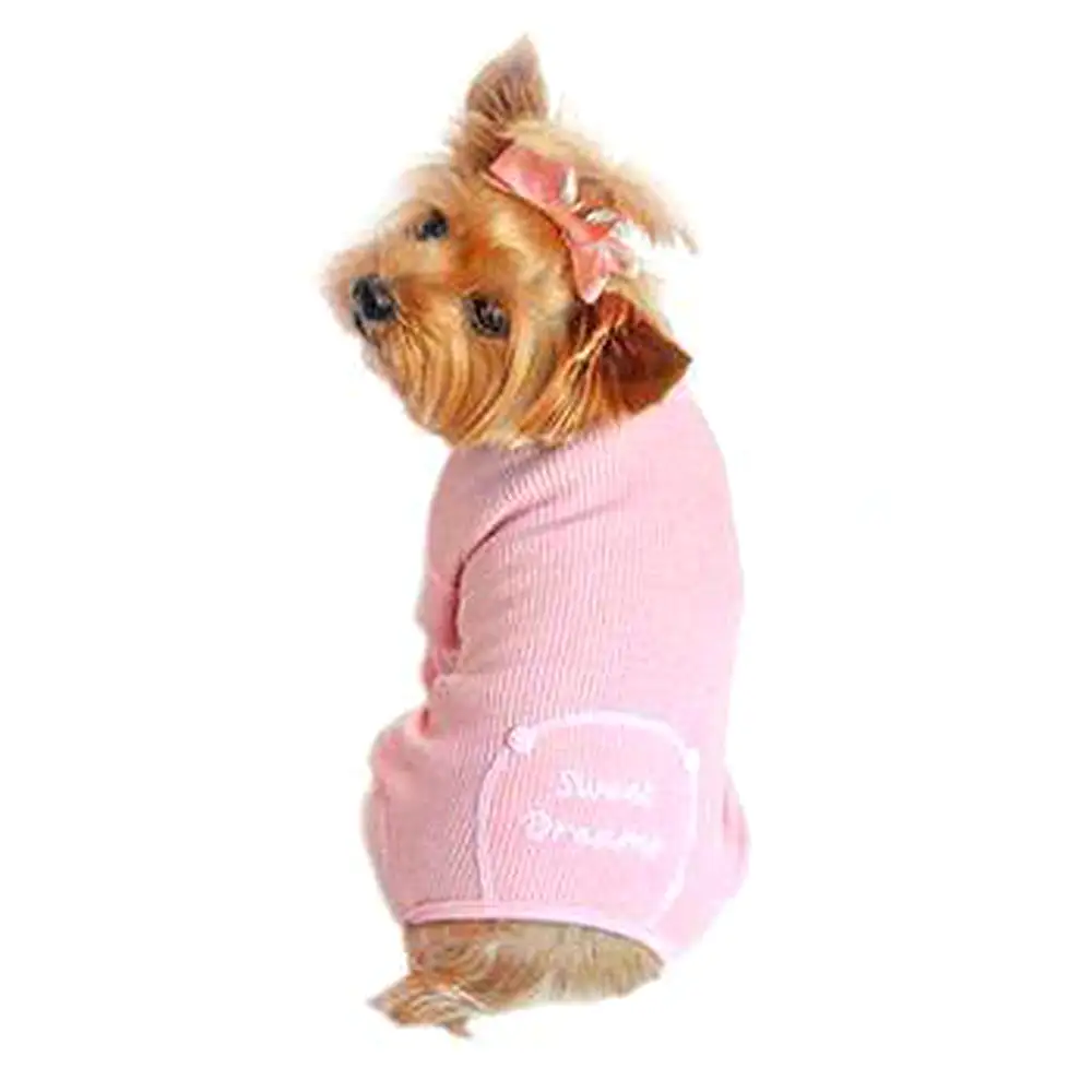 Sweet Dreams Embroidered Dog Pajamas