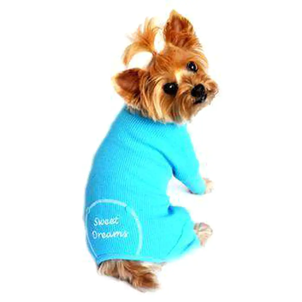 Sweet Dreams Embroidered Dog Pajamas