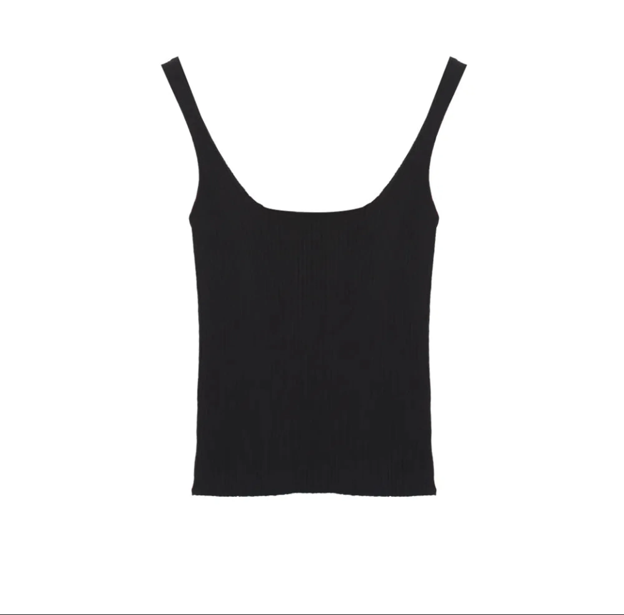 Sweewe Ribbed Tank in Black