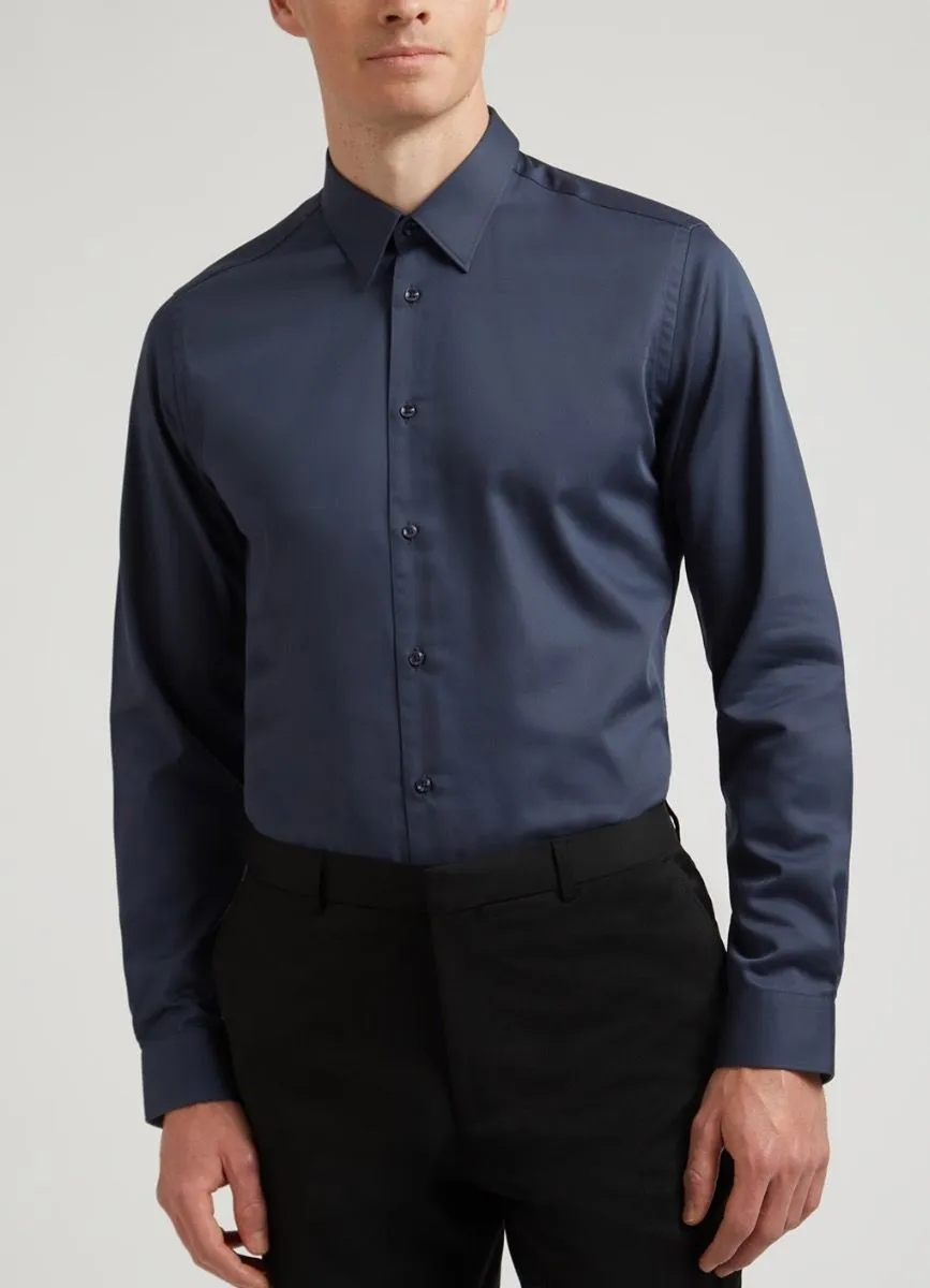 Ted Baker Duddon Core Long Sleeve Shirt Steel Navy