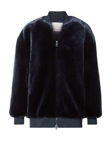 Tibi Women Faux fur Dark blue M INT