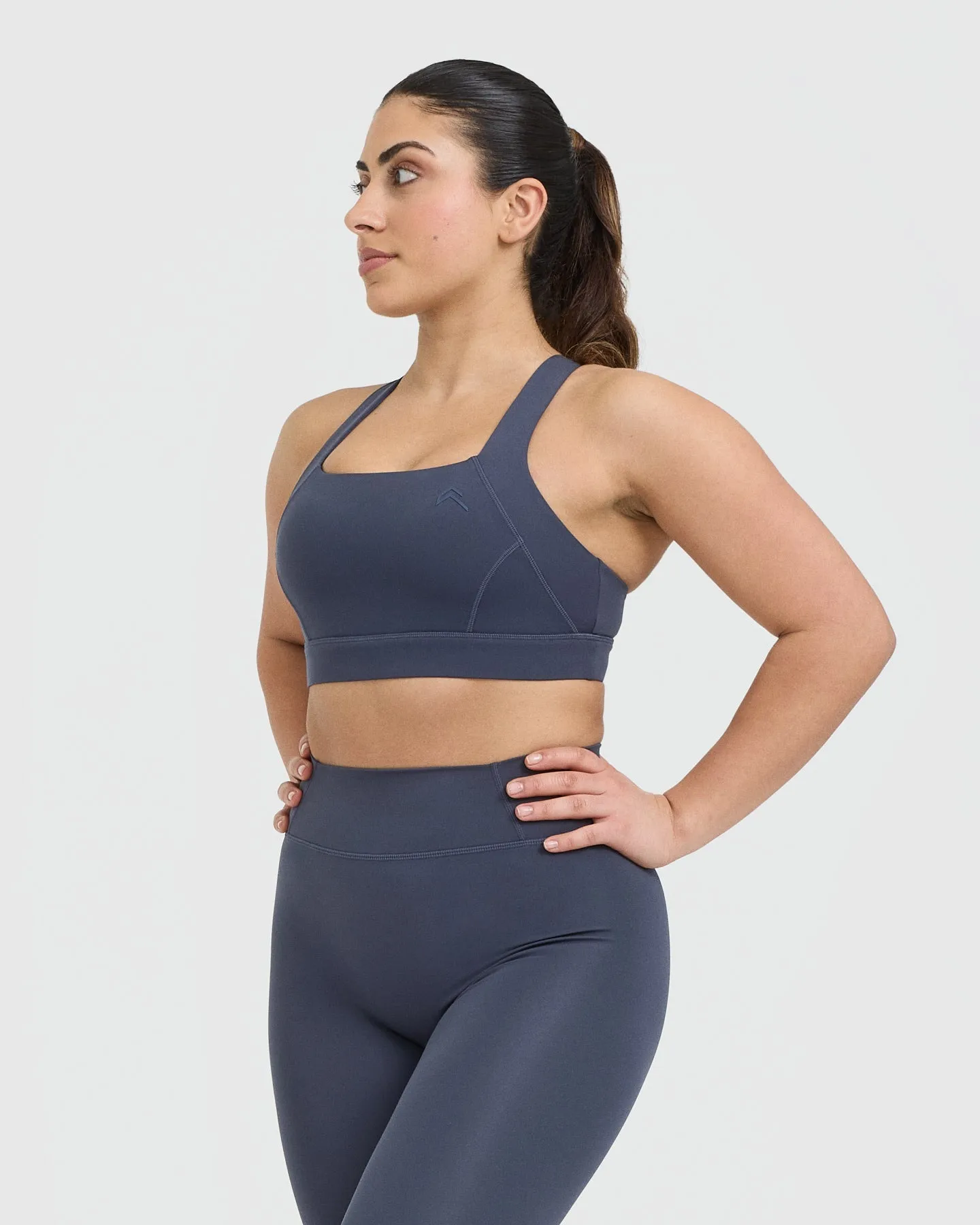 Timeless Wide Strap Sports Bra | True Blue