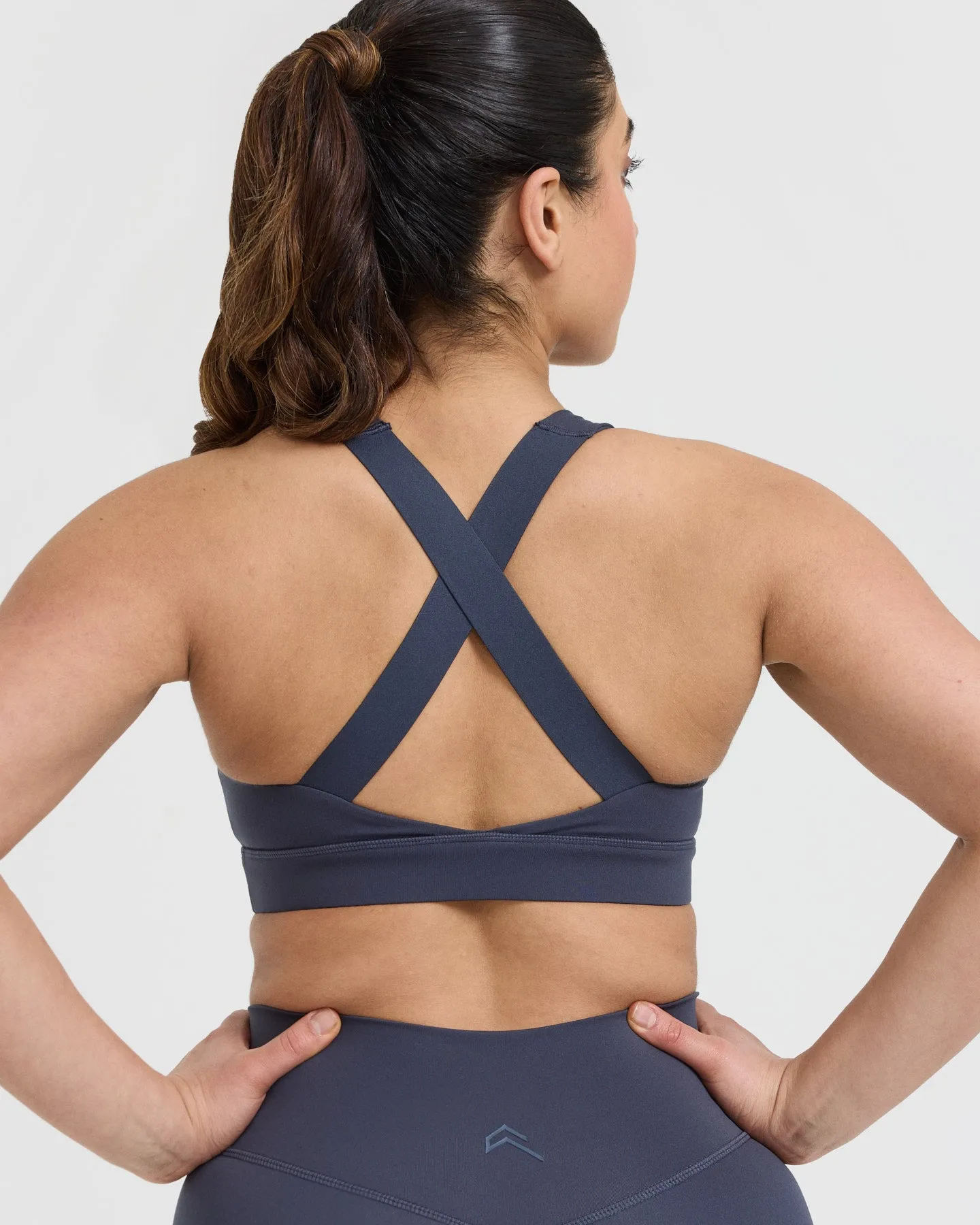 Timeless Wide Strap Sports Bra | True Blue