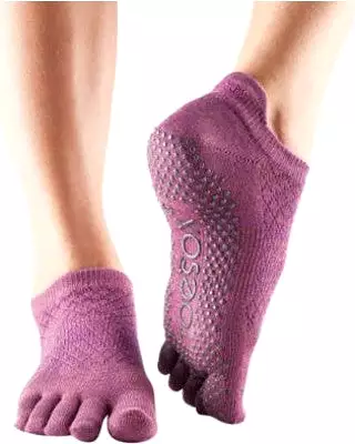 Toesox Full Toe Low Rise Fishnet Grip Socks - S01825