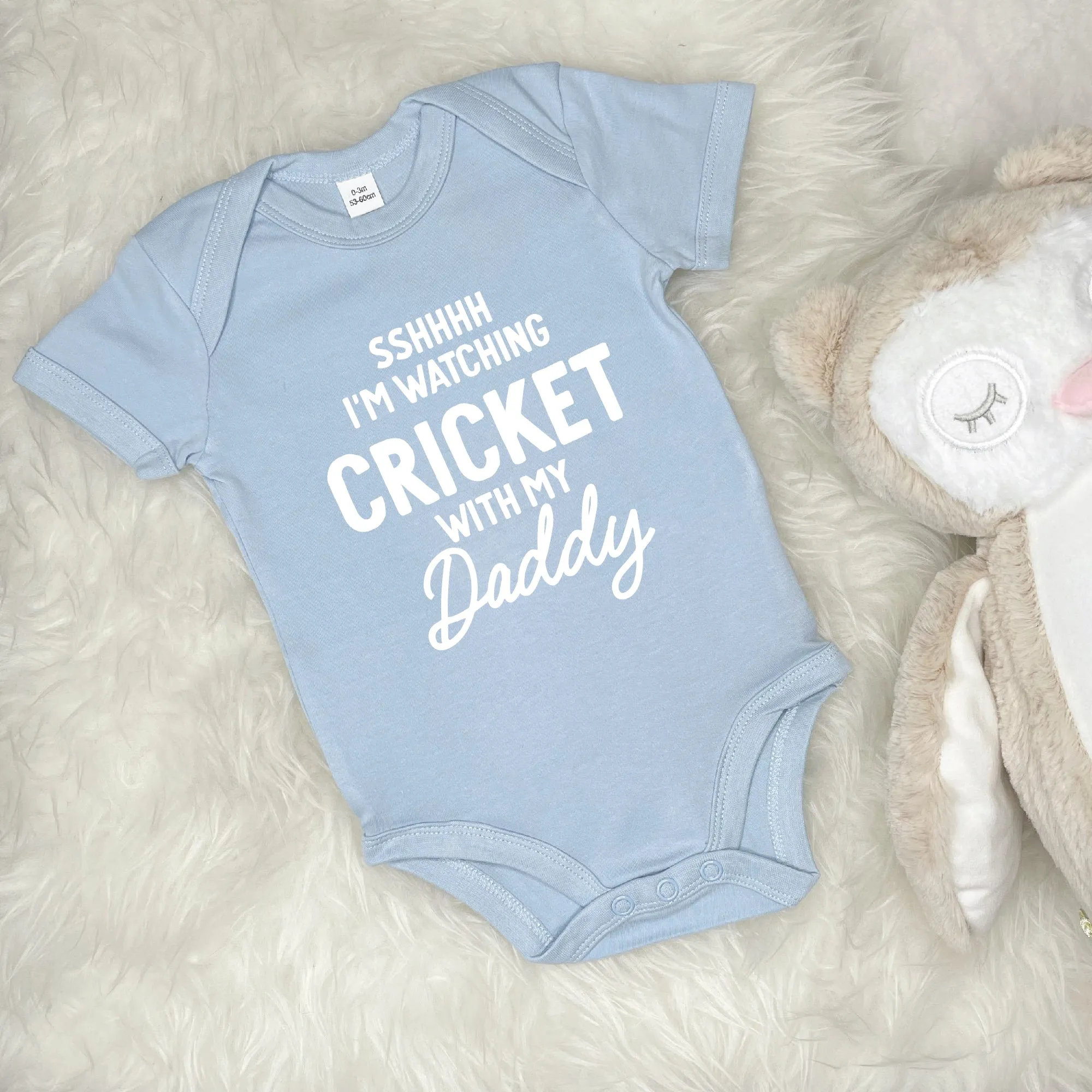 Watching Rugby With Daddy Personalised Sports Babygrow